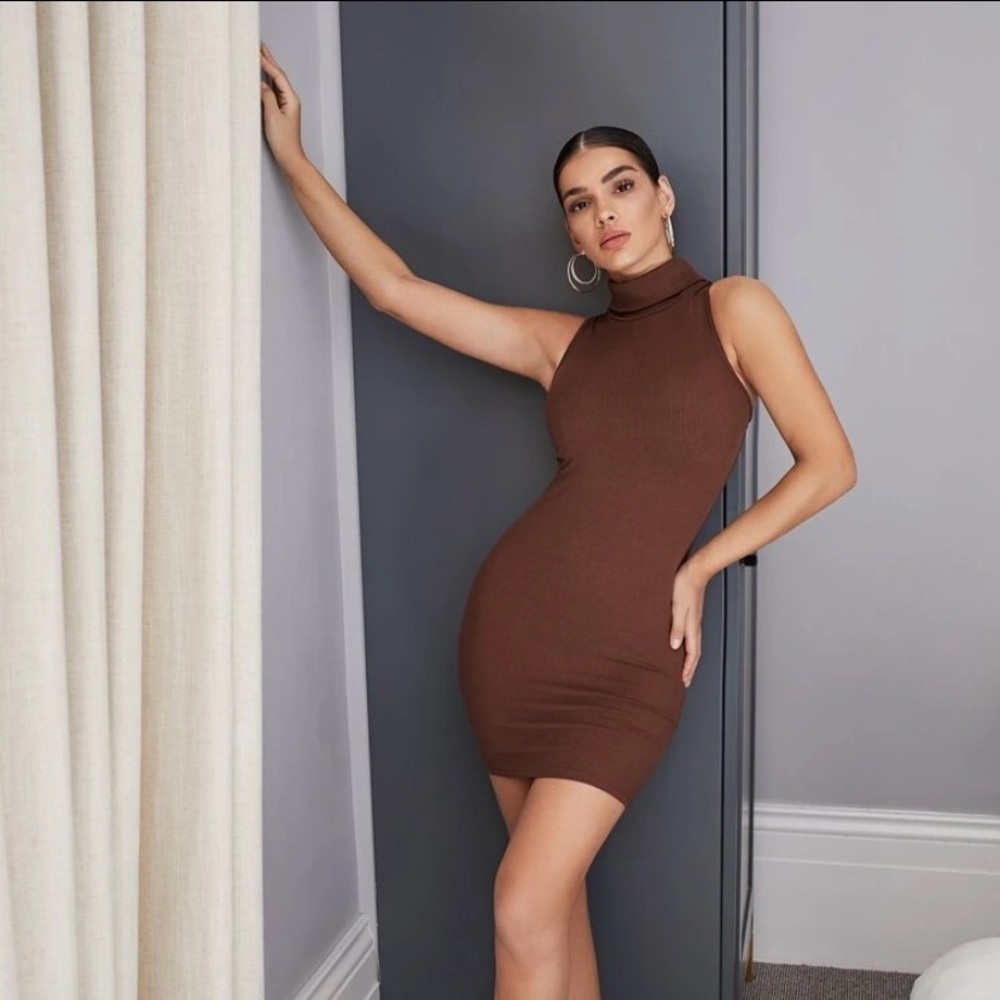 NEW INVENTORY š„Turtle Neck Rib-Knit Body-con Dressš„ - Picture 2 of 8